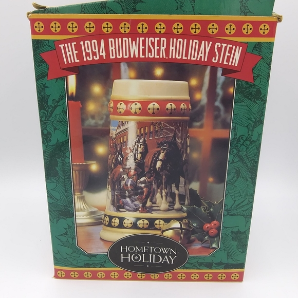 Vtg ‘94 Budweiser holiday stein collection, hometown holiday by Bud Kemper - Picture 2 of 8
